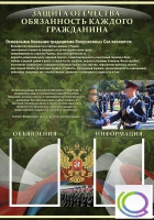 Стенд "Защита Отечества-обязанность каждого гражданина" - «globural.ru» - Великие Луки