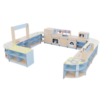 Игровая зона «Островок мастеров» из коллекции мебели «НЕГА» (голубой) - «globural.ru» - Великие Луки