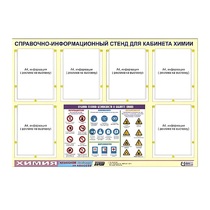 Стенд "Правила техники безопасности в кабинете химии" (80х110, 6 карманов) - «globural.ru» - Великие Луки