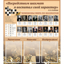 "Шахматы" тематический стенд - «globural.ru» - Великие Луки
